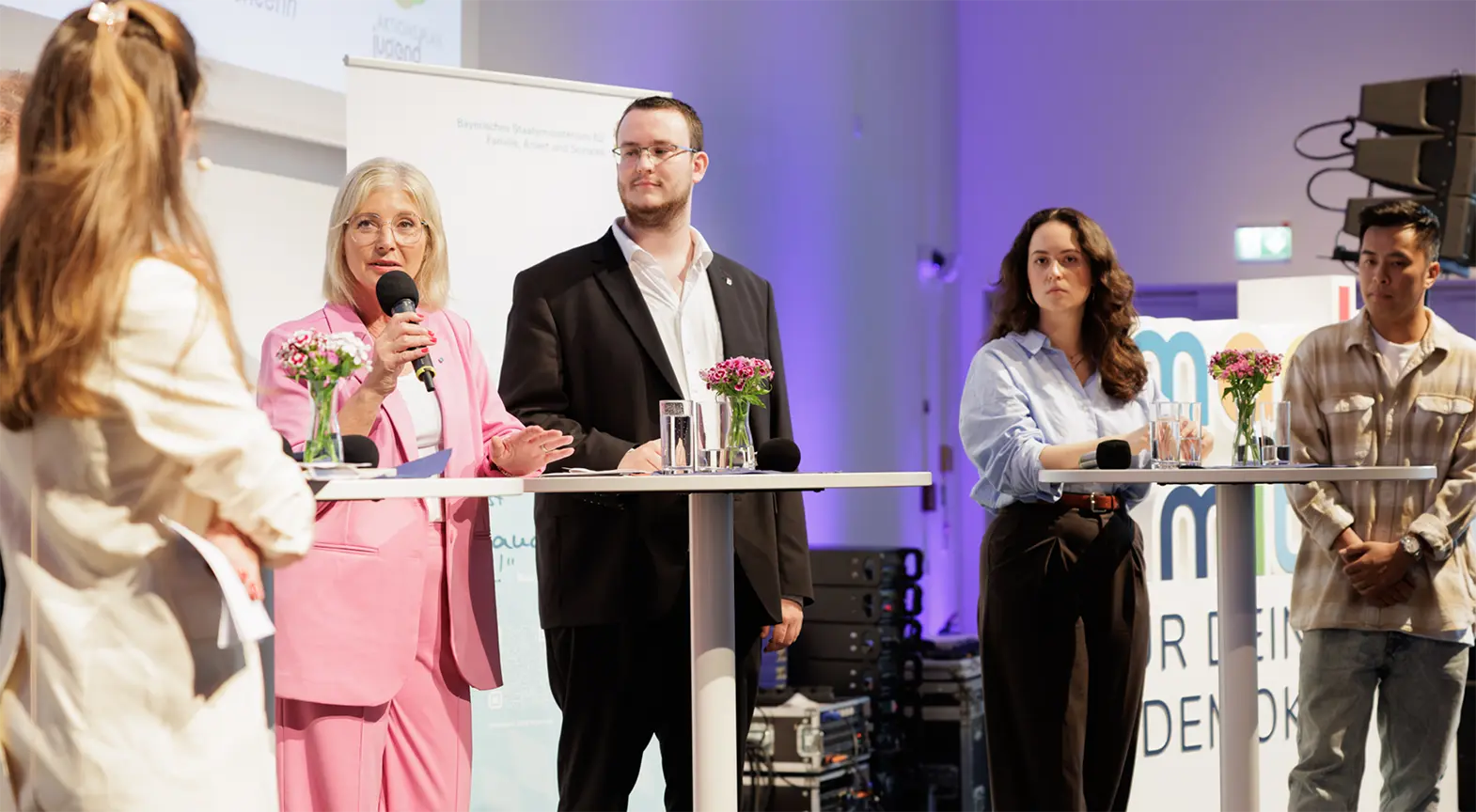 Bühnengespräch Fest der Demokratie mit StMin