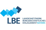 Logo des LBE mit Schriftzug Landesnetzwerk Bürgerschaftliches Engagement Bayern