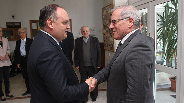 Foto: Herr Staatssekretär Johannes und Herr Abgeordneter Ovidiu Gant